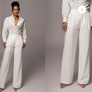 IVORY DREW CRINKLED TROUSERS